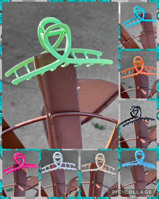 Solid Color Metal Claw Clips