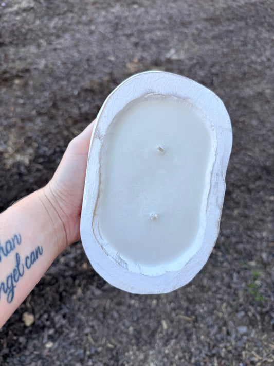 White Dough Bowl Candles