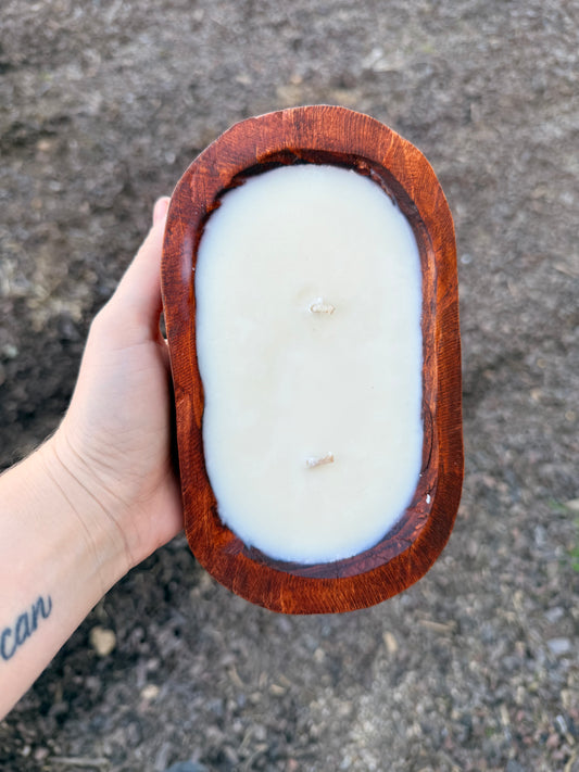 Brown Dough Bowl Candles